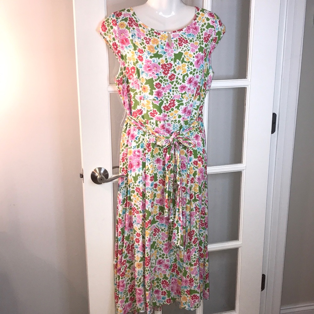 COLDWATER CREEK flower print dress size 12